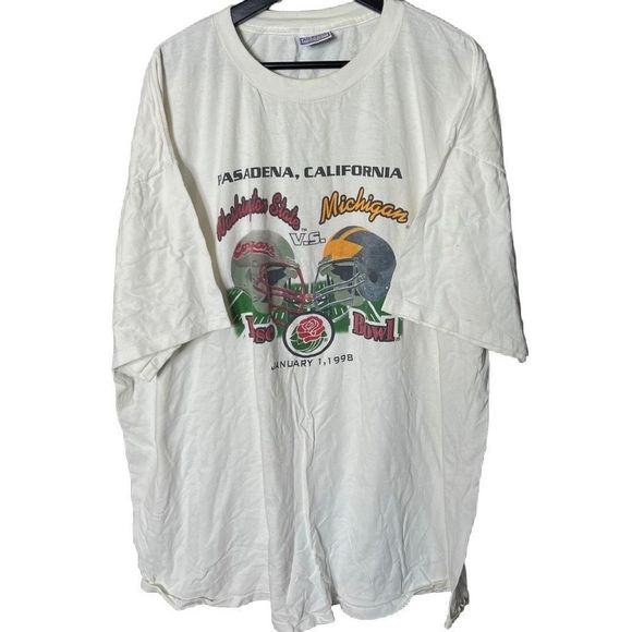 VTG 1998 Rose Bowl WSU Vs. Michigan T Shirt 4XL - Picture 1 of 4